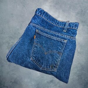 Vintage Levis 505 Jeans Mens 40 Blue‎ Denim Orange Tab Regular Fit Straight Leg